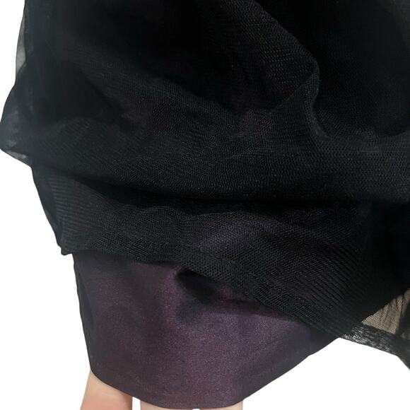 VTG French Connection Gothic Black & Purple Silk Blend Babydoll Cami Top Size 8 - Picture 4 of 8